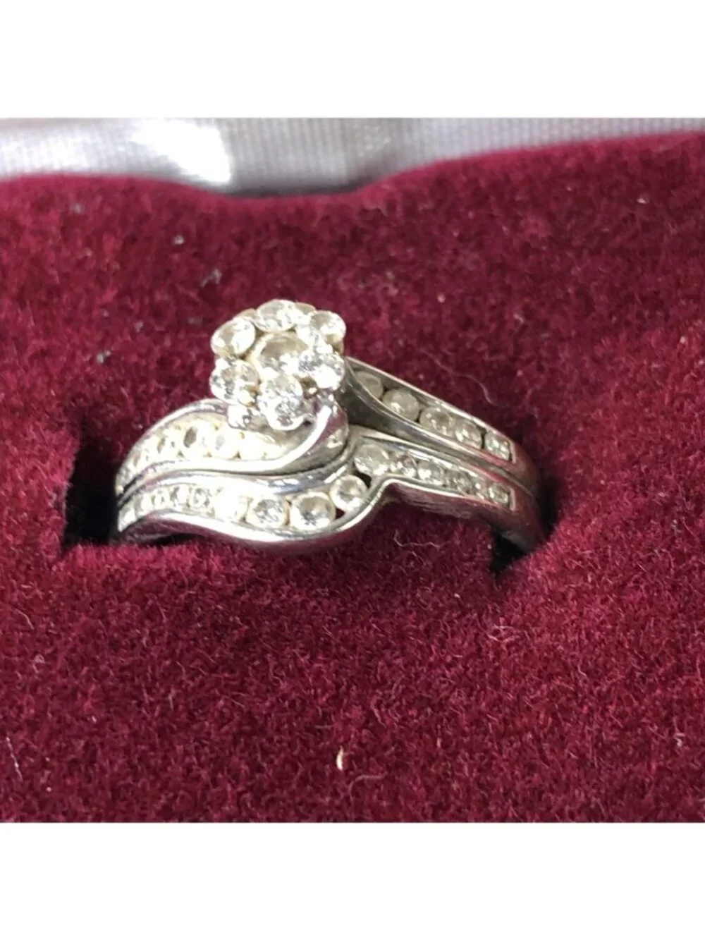 Kay Jewelers Wedding Ring Set 14KWG White Gold Diamond Engagement Romantic